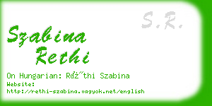 szabina rethi business card